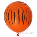 Venta caliente Decoración de fiestas para niños Zebra impresa Helium Jungle Látea de látex